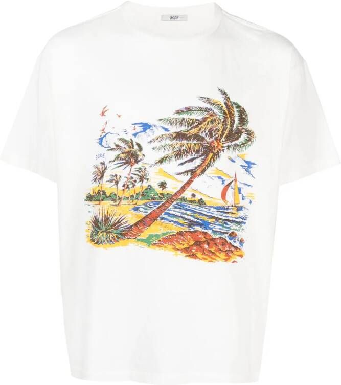 BODE Katoenen T-shirt Wit
