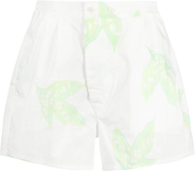 BODE Lily of the Valley chino shorts Wit