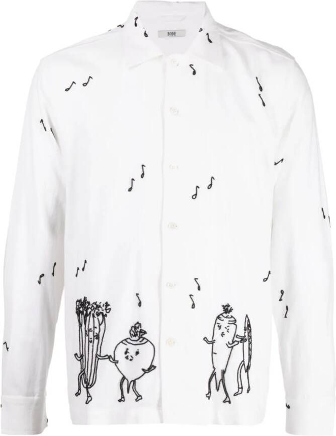 BODE Overhemd verfraaid met kralen Wit