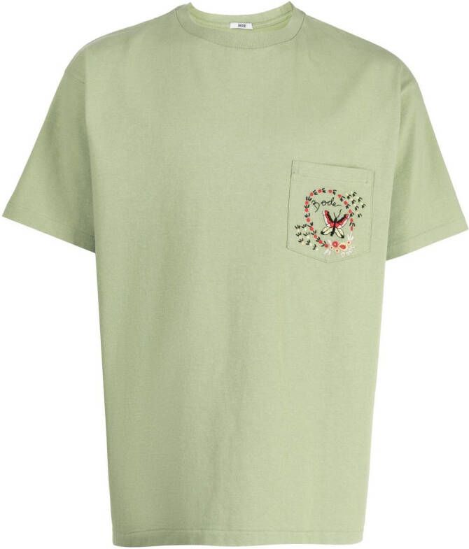 BODE T-shirt met geborduurd logo Groen
