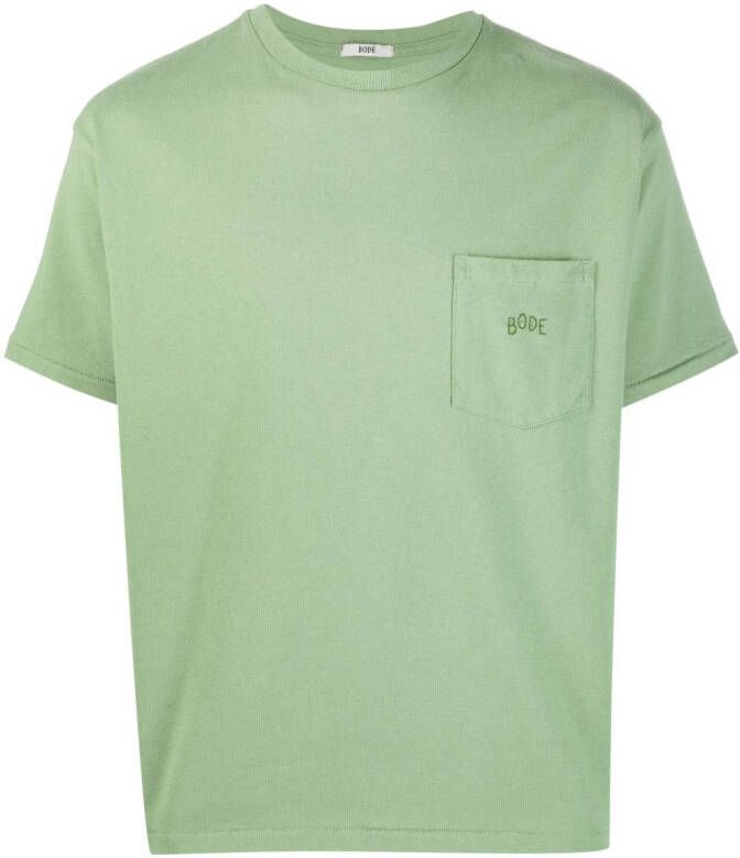 BODE T-shirt met geborduurde zak Groen