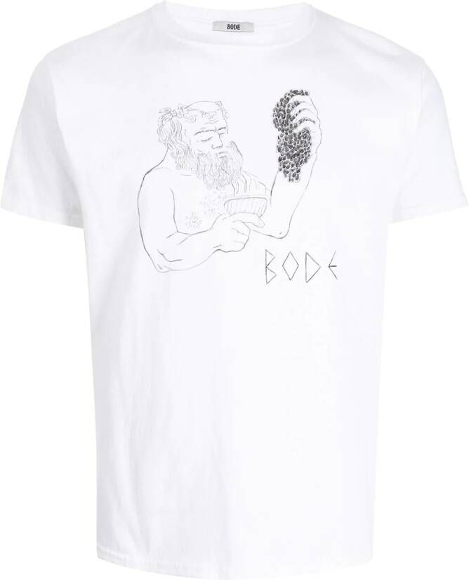 BODE T-shirt met logoprint Wit