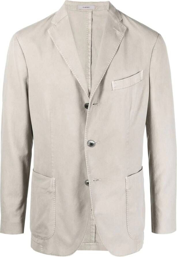 Boglioli Blazer met enkele rij knopen Beige