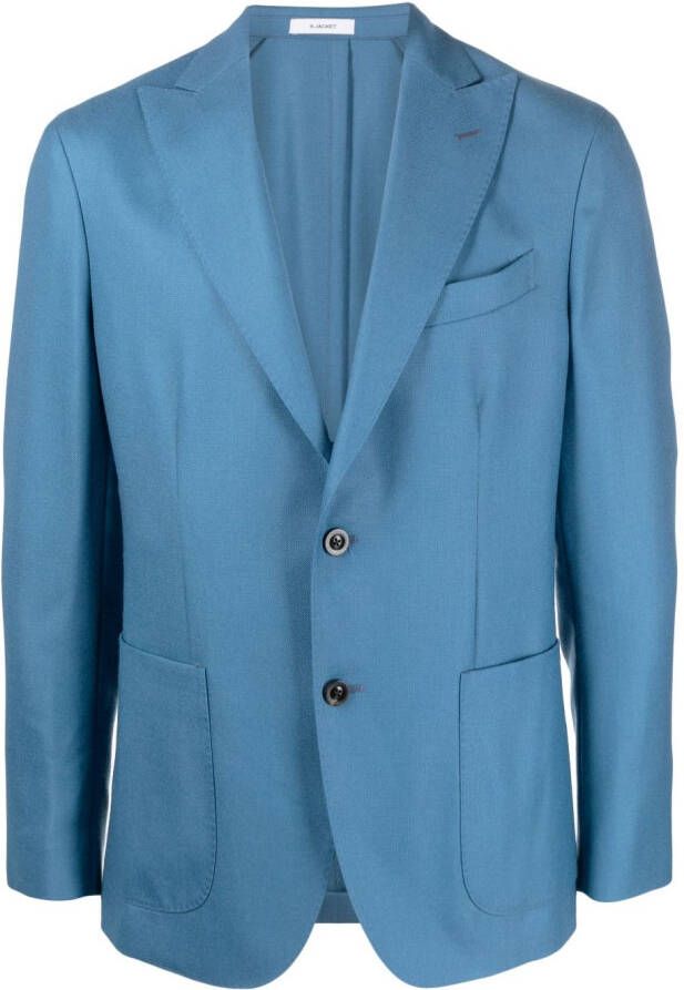 Boglioli Blazer met enkele rij knopen Blauw