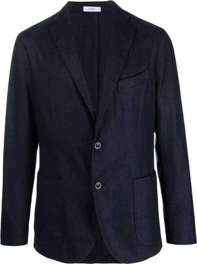 Boglioli Blazer met enkele rij knopen Blauw