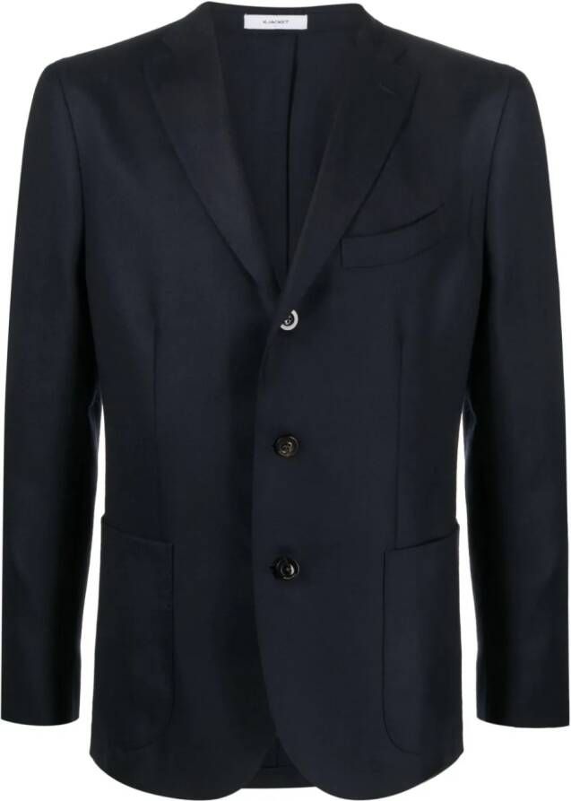 Boglioli Blazer met enkele rij knopen Blauw