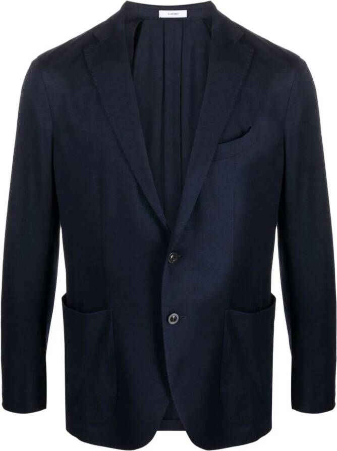 Boglioli Blazer met enkele rij knopen Blauw