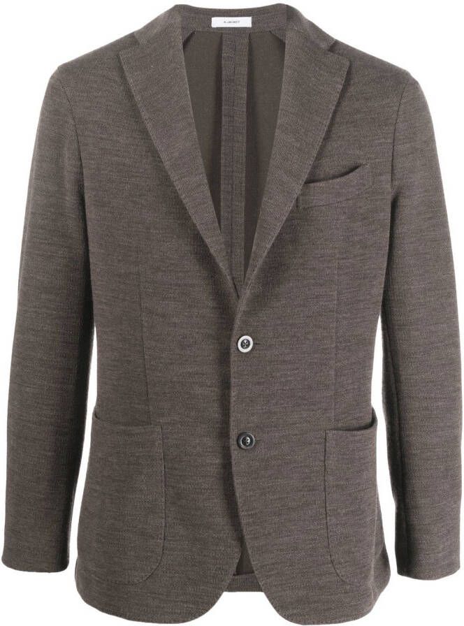 Boglioli Blazer met enkele rij knopen Bruin