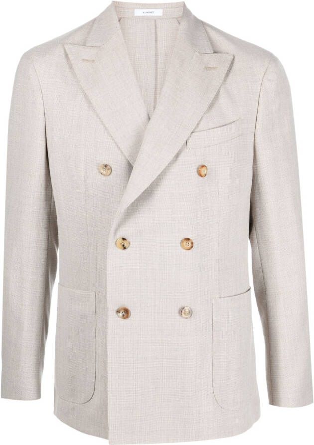 Boglioli Blazer met dubbele rij knopen Beige