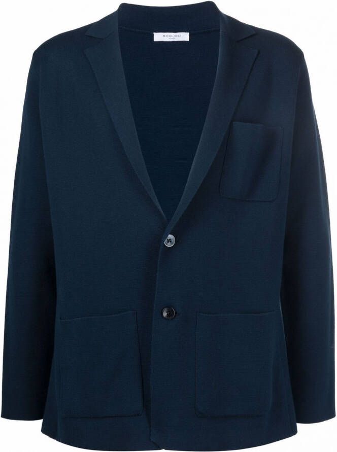 Boglioli Gebreide blazer Blauw