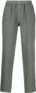 Boglioli linen straight-leg trousers Groen