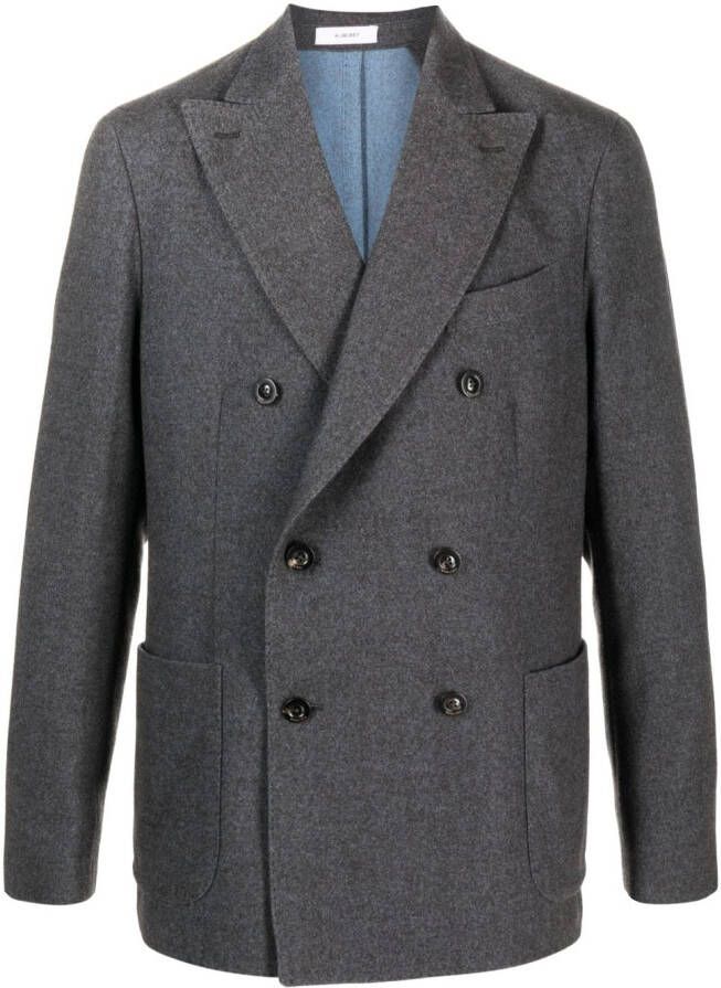 Boglioli Blazer met enkele rij knopen Bruin