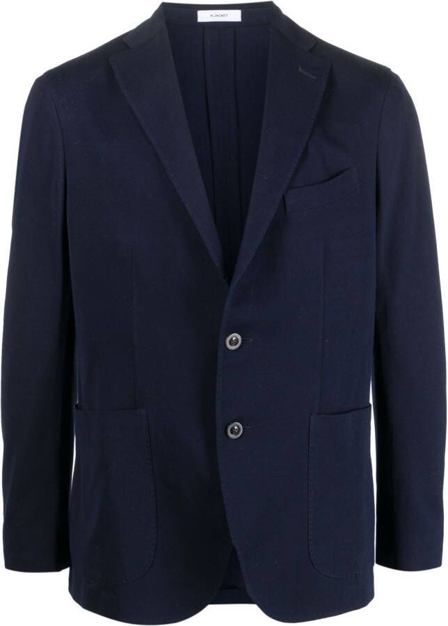 Boglioli Blazer met enkele rij knopen Blauw