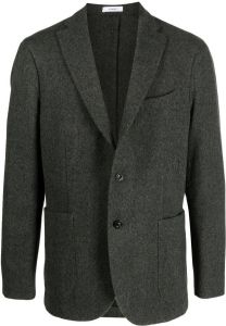Boglioli single-breasted wool-cashmere blazer Groen