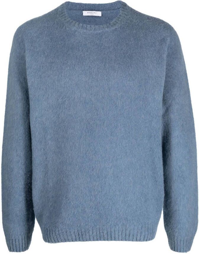 Boglioli Trui met ronde hals Blauw