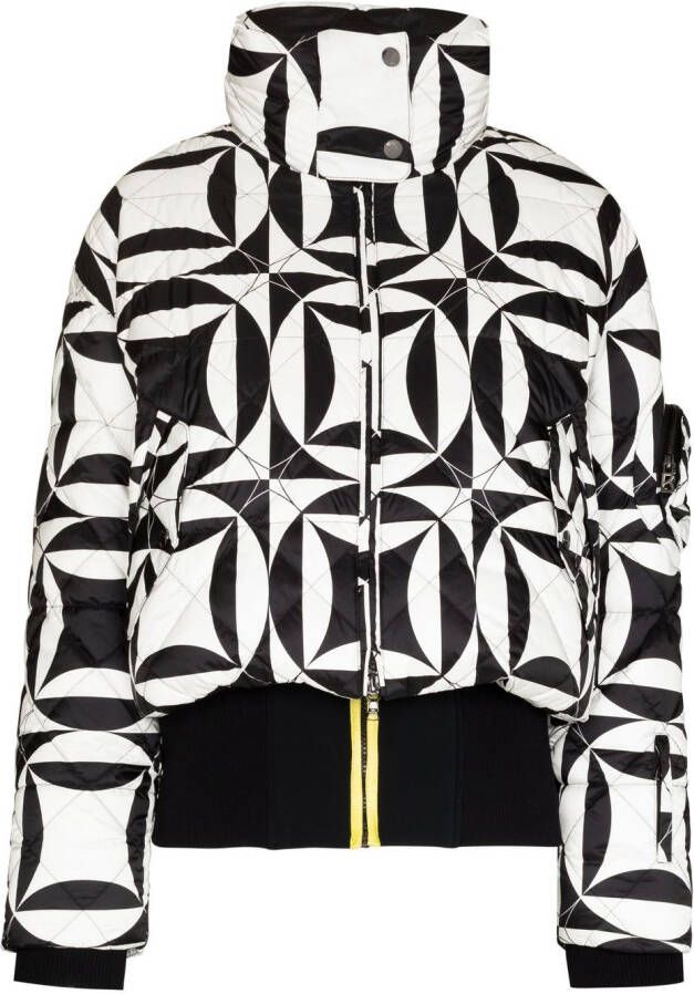 BOGNER Jack met geometrische print Zwart