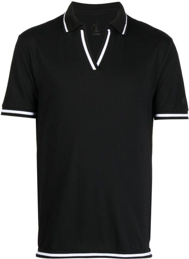 BOGNER Poloshirt met gestreepte afwerking Zwart