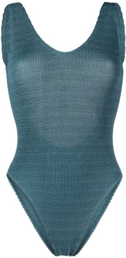 Bond-eye Badpak met open rug Blauw