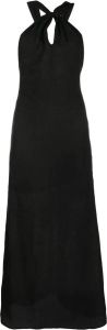 BONDI BORN Maxi-jurk van biologisch linnen Zwart
