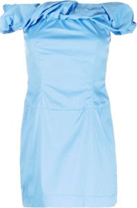 BONDI BORN Mini-jurk met gedraaide hals Blauw