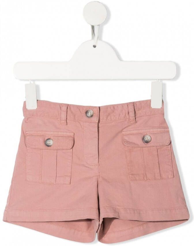 Bonpoint Cargo shorts met klepzak Roze