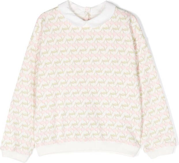 Bonpoint Sweater met kersenprint Wit