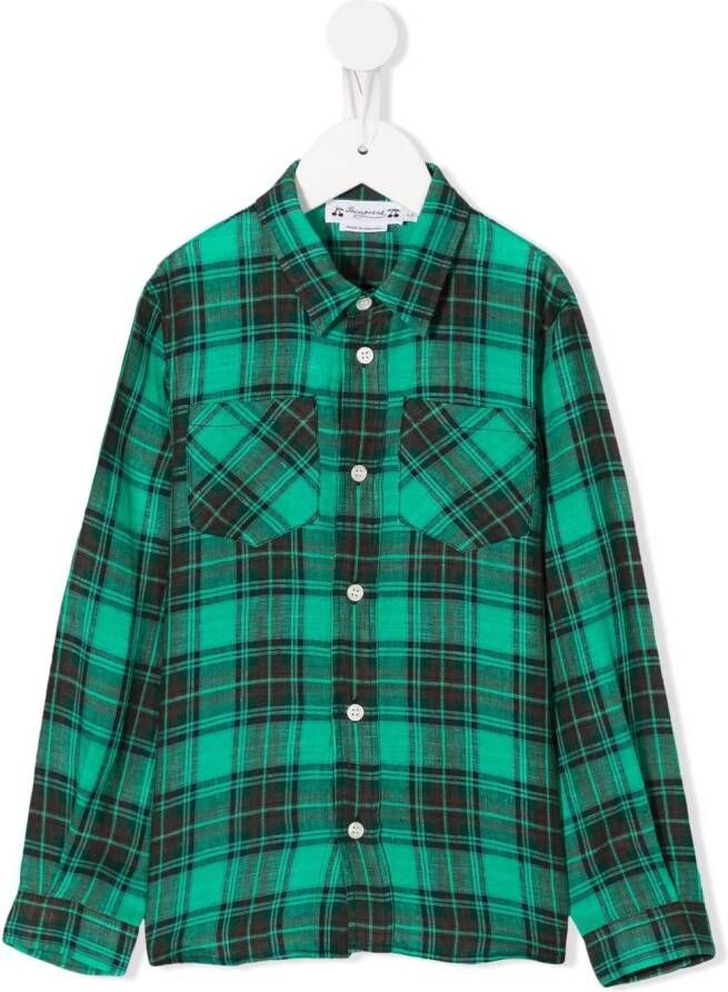 Bonpoint Geruit shirt Groen