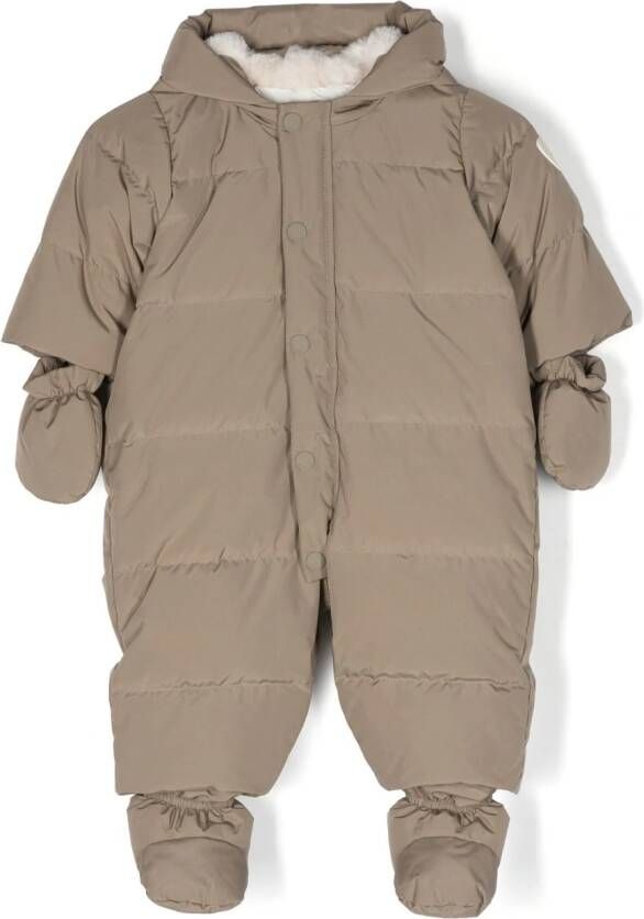 Bonpoint Gewatteerd skipak met rits Beige