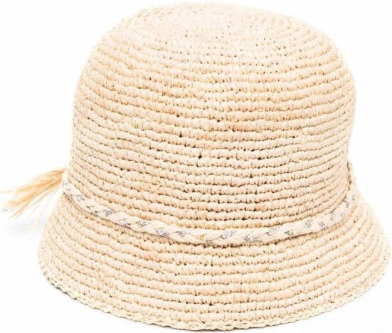Bonpoint Geweven zonnehoed Beige