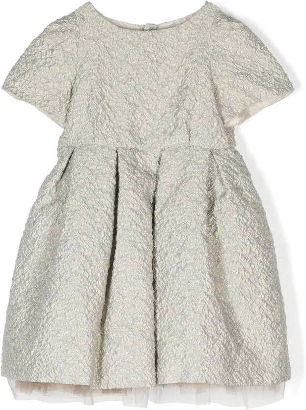 Bonpoint Lilibet mini-jurk met metallic afwerking Grijs