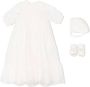 Bonpoint Maxi-jurk met afwerking van kant Beige - Thumbnail 1