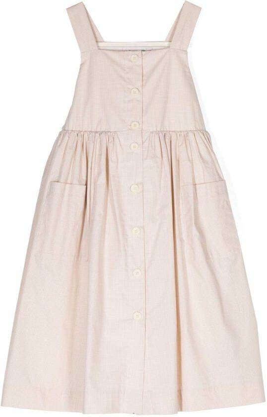 Bonpoint Maxi-jurk met knopen Beige