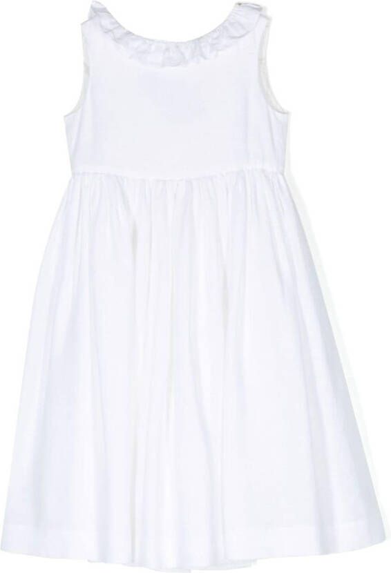 Bonpoint Mouwloze jurk Wit
