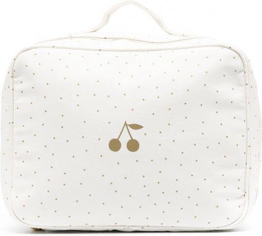 Bonpoint Tas met kersenprint Wit