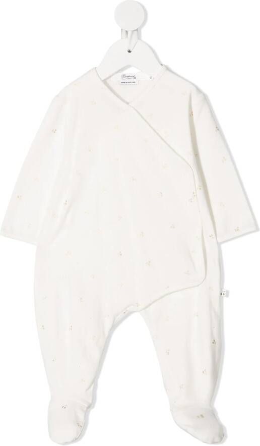Bonpoint Pyjama met kersenprint Wit