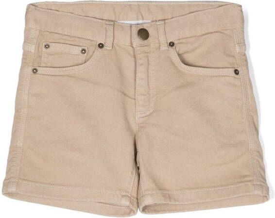 Bonpoint Ribfluwelen shorts Beige