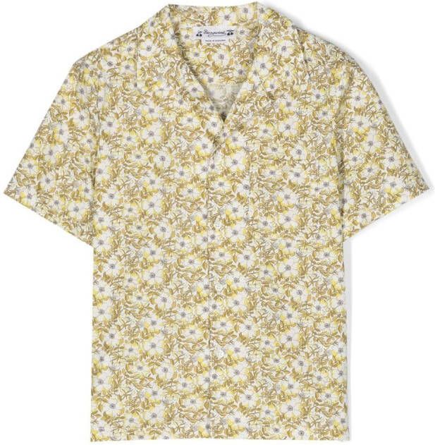 Bonpoint Shirt met bloe print Groen