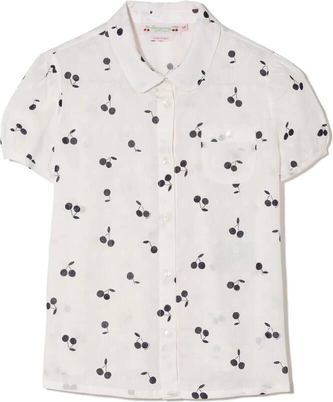 Bonpoint Shirt met kersenprint Wit
