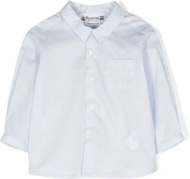 Bonpoint Shirt met klassieke kraag Blauw