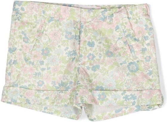 Bonpoint Shorts met bloe print Groen