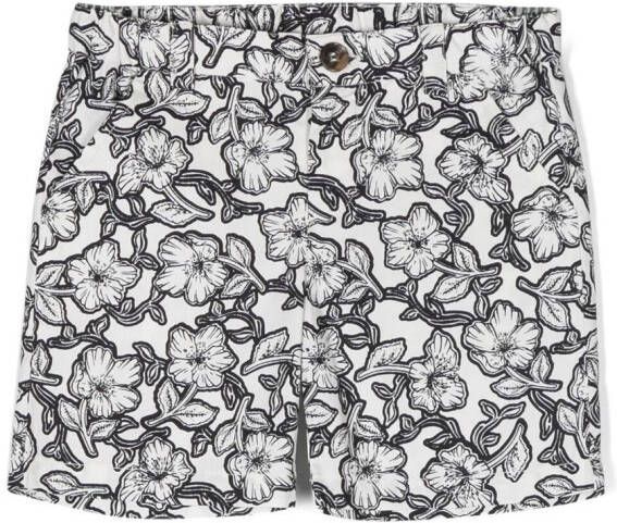 Bonpoint Shorts met bloemenprint Wit