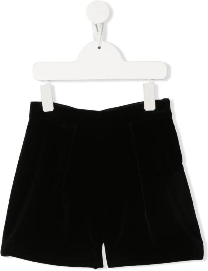 Bonpoint Shorts met fluwelen-effect Zwart