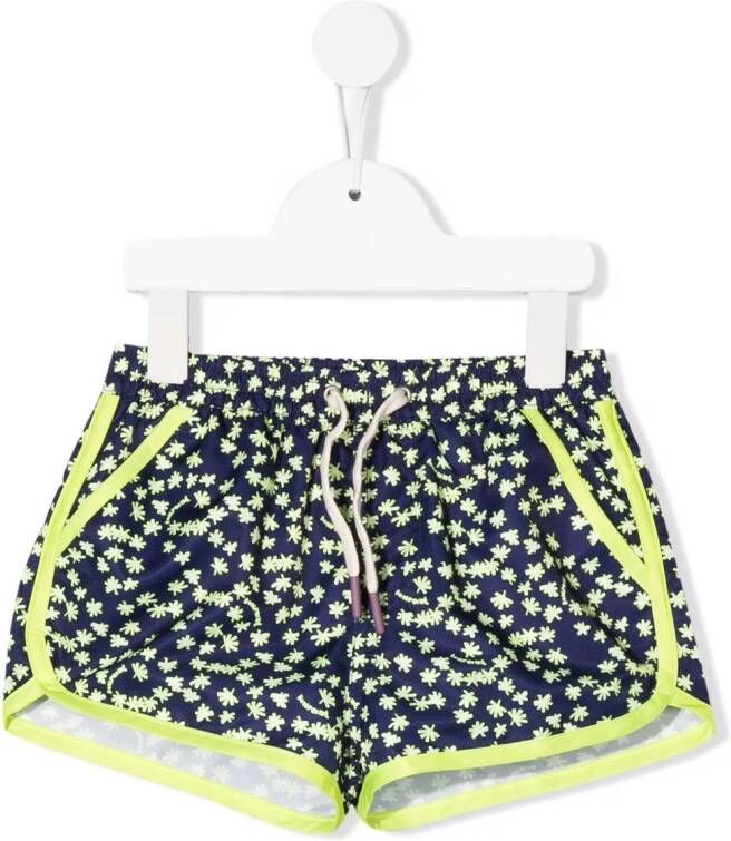 Bonpoint Shorts met palmboomprint Blauw