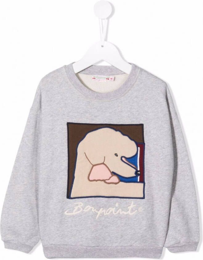 Bonpoint Sweater met print Grijs