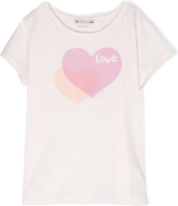 Bonpoint T-shirt met hartprint Roze