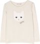 Bonpoint T-shirt met kattenprint Beige - Thumbnail 1