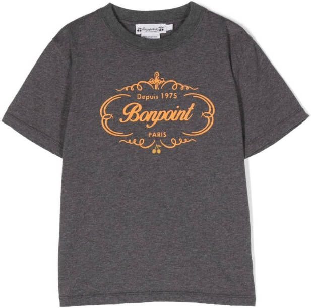 Bonpoint T-shirt met logoprint Grijs