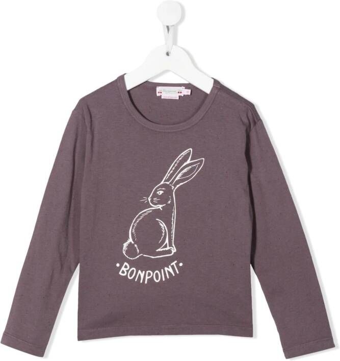 Bonpoint T-shirt met print Paars