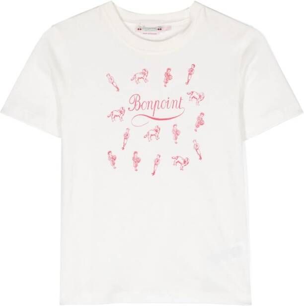 Bonpoint T-shirt van biologisch katoen Wit