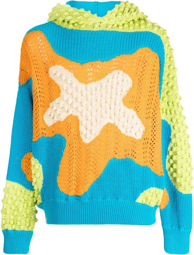 Bonsai Hoodie met abstract patroon Veelkleurig